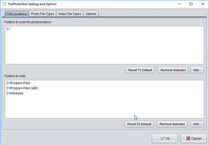 PhotoStick File Locations