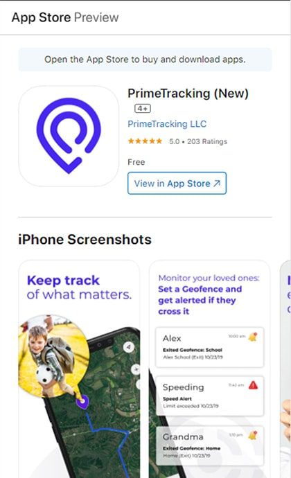 Prime Tracking ios App