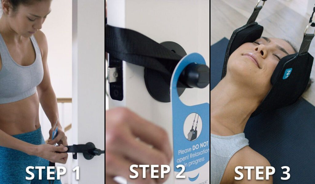 Steps for using the Neck Hammock
