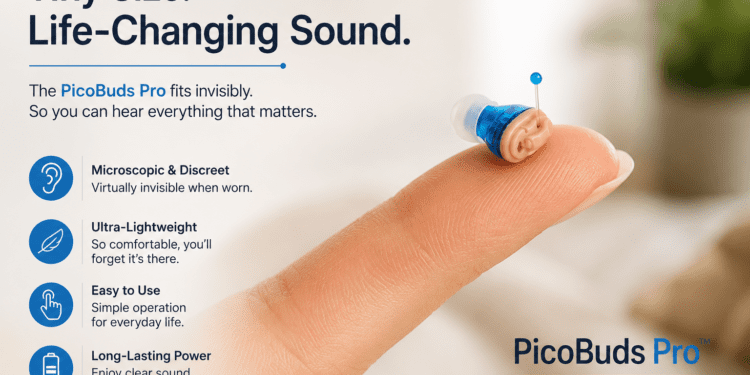 PicoBuds Pro Review (2026): Is This Invisible Hearing Amplifier Actually Worth It? 1 PicoBuds Pro invisible hearing amplifier resting on a finger