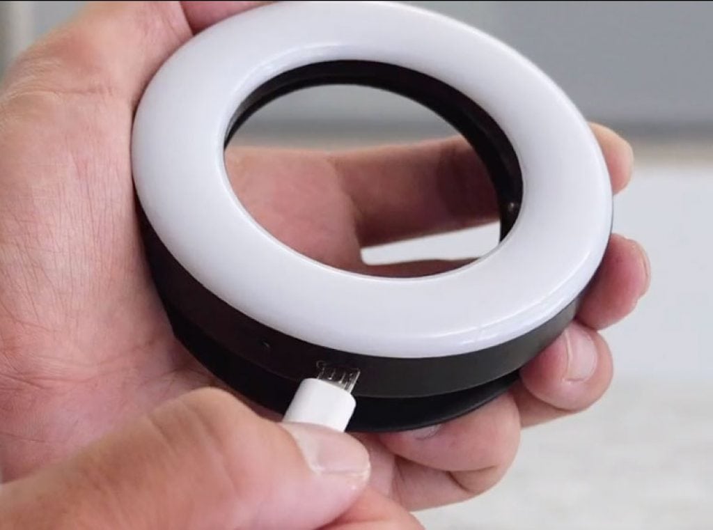 OlumiRing comes with its own USB charger,