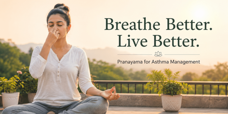 Can Asthma Be Cured By Yoga? The Honest, Science-Backed Answer 1 Person practicing pranayama breathing exercise for asthma management