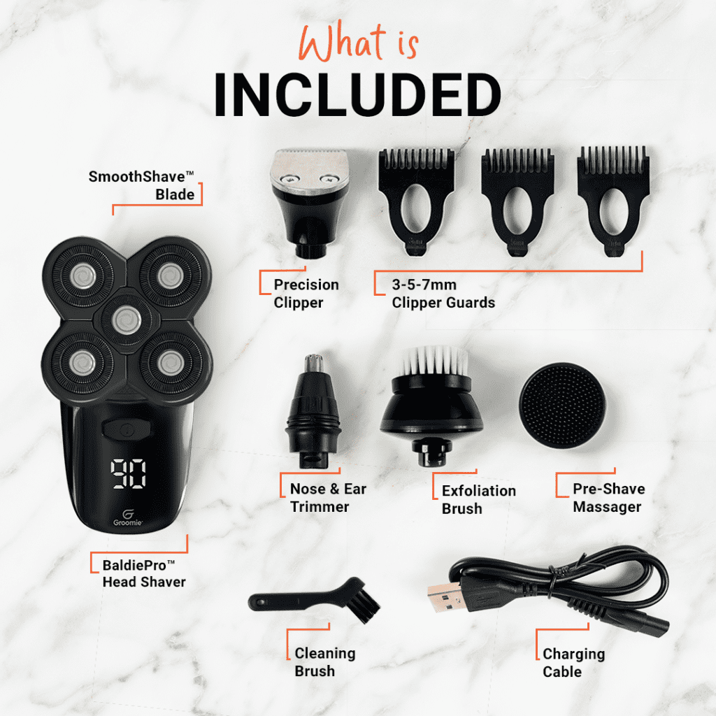 Groomie WhatisIncludedBaldiePro 08 19 22