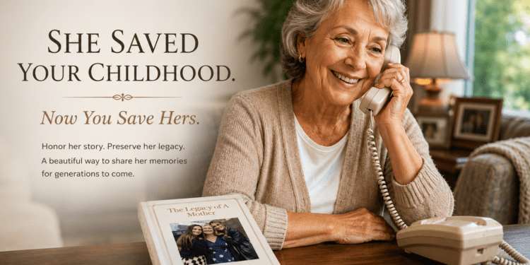 Older man smiling on the phone recording his life story with Memorygram