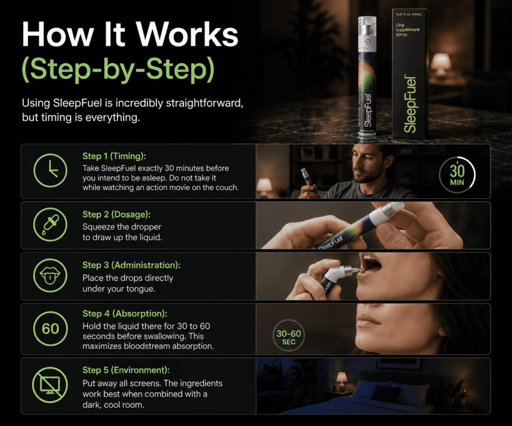 SleepFuel Review (2026): I Tracked My Sleep for 30 Days—Here Is the Truth 2 Using SleepFuel is incredibly straightforward, but timing is everything.