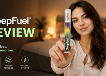 SleepFuel Review (2026): I Tracked My Sleep for 30 Days—Here Is the Truth 16 Author holding a bottle of SleepFuel liquid sleep drops in the bedroom.