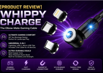 Whippy Charge Review: I Tested It for 30 Days (Is It Worth It?) 14 Whippy Charge cable review showing the liquid silicone design next to a smartphone.